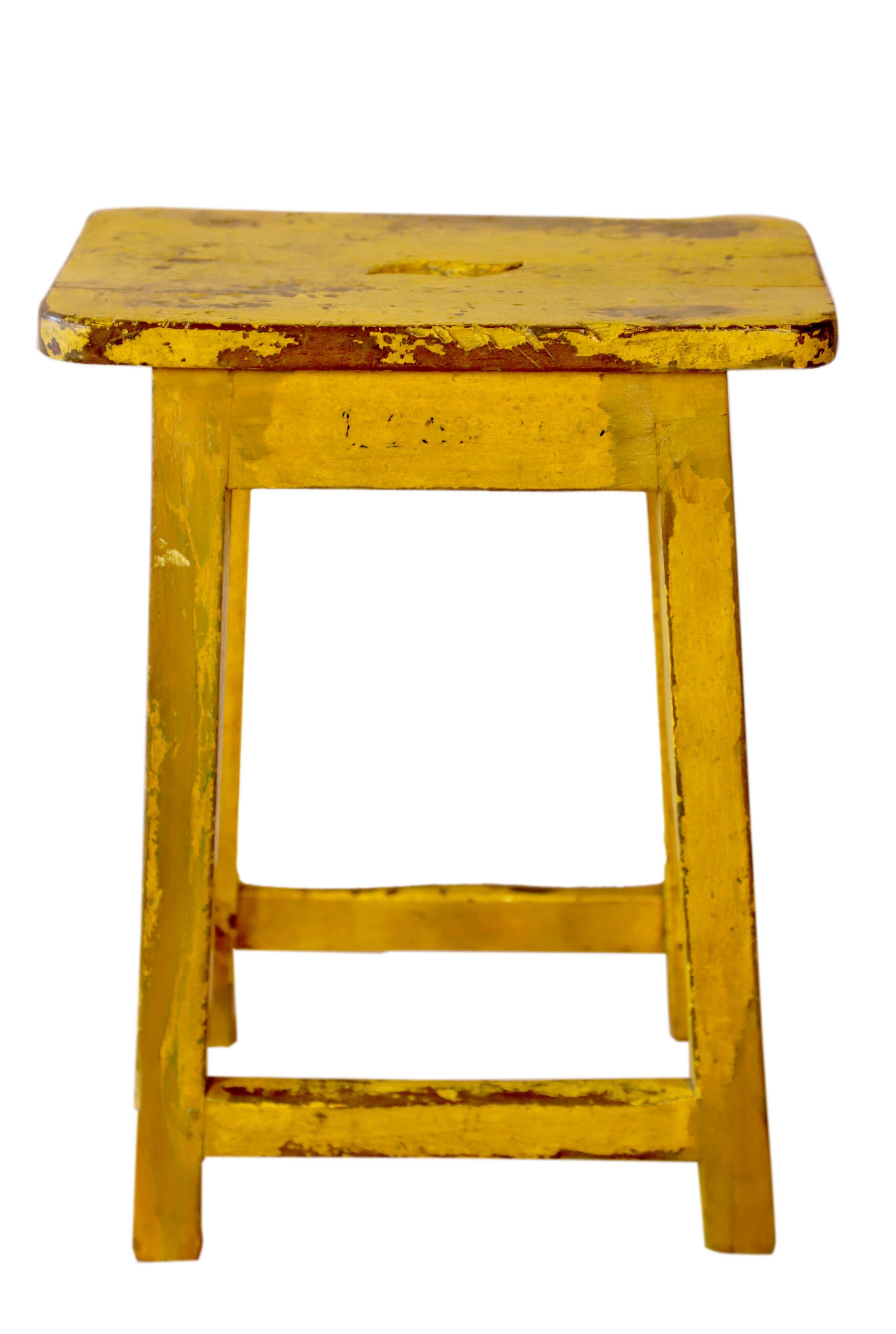Old Burmese teak workshop stool