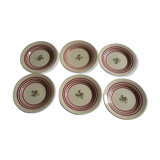 6 setting fruit gien earthenware dessert plates