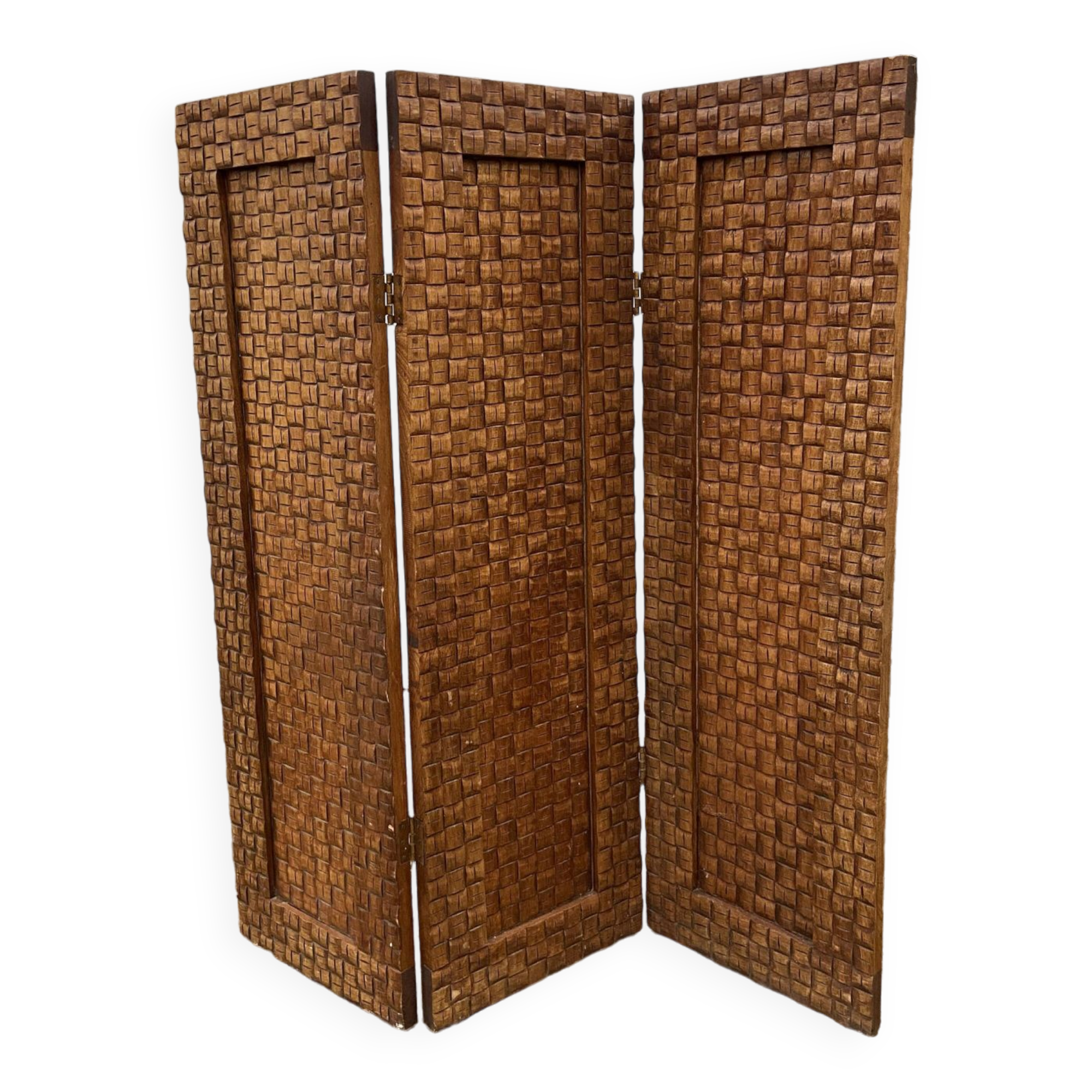 Vintage screen in carved solid wood