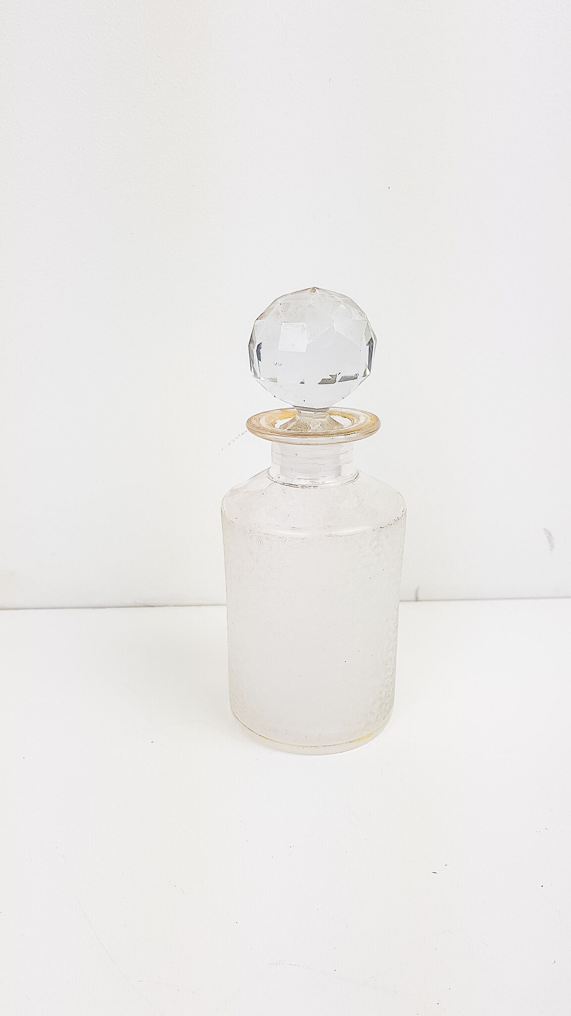 Frosted glass bottle