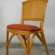 Suite of 4 chairs in Italian rattan design from the 60/70