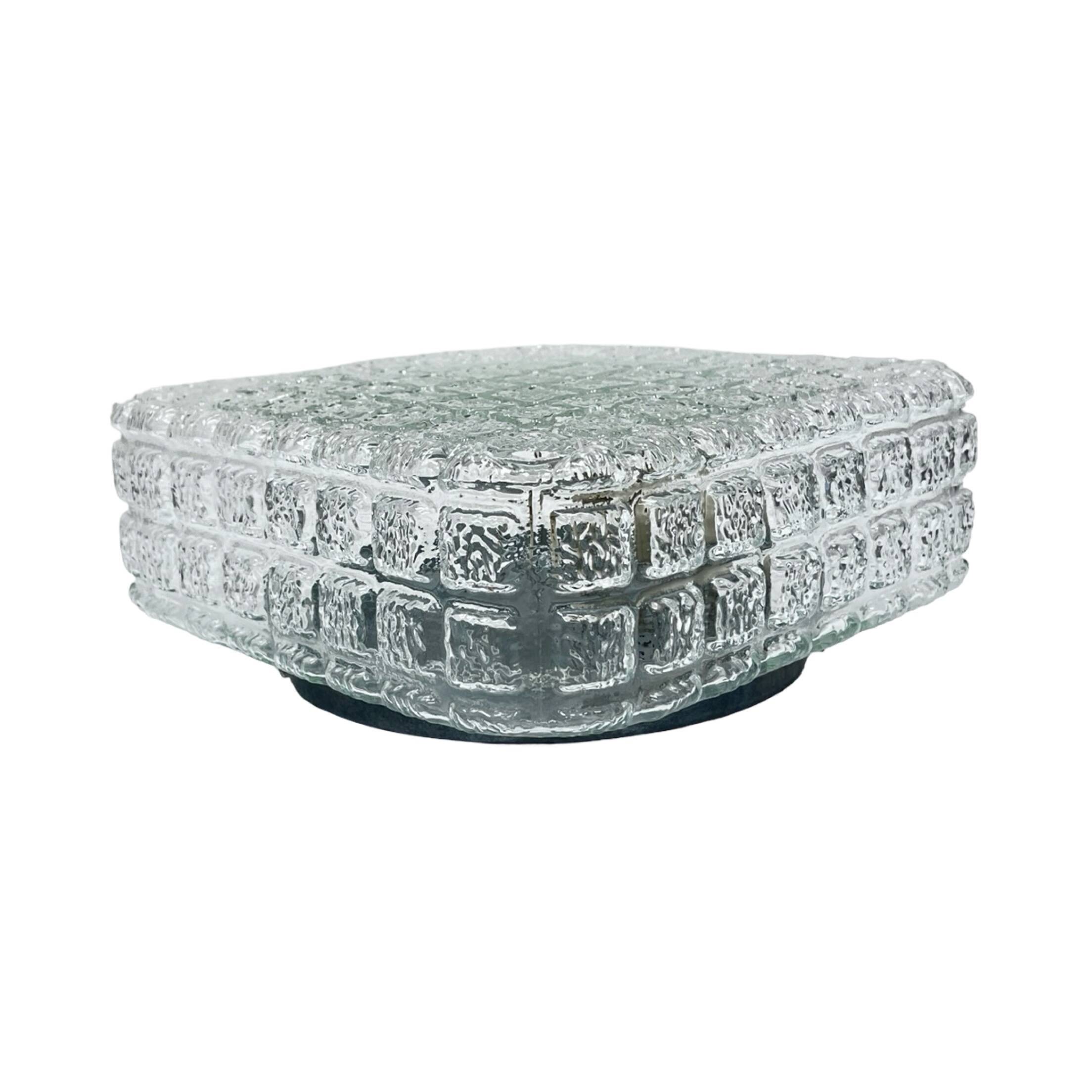 Cube Glass ceiling lamp – Staff Leuchten, Germany 1970s.