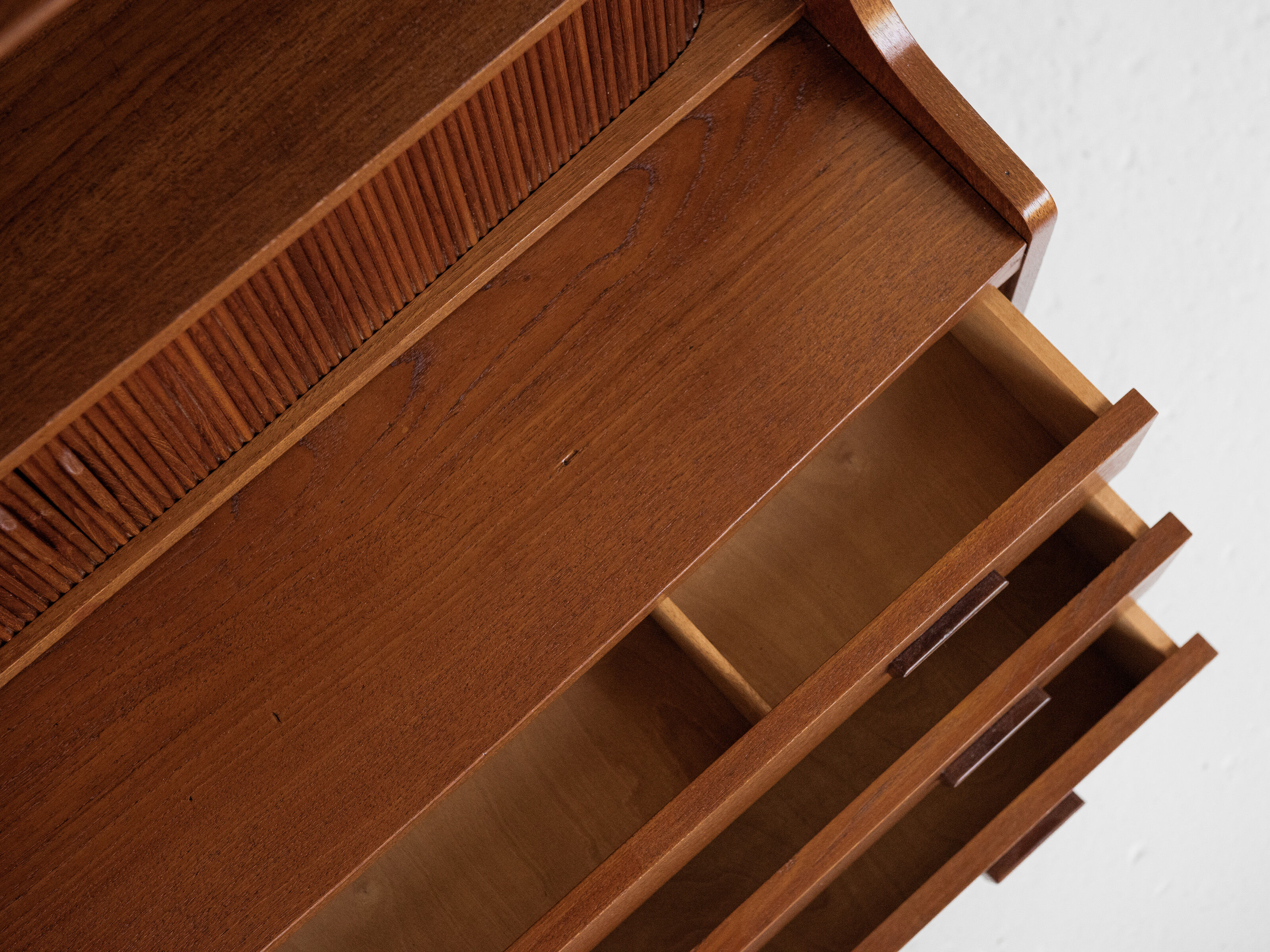 Midcentury Danish secretaire book shelf in teak by Nexø 1960s