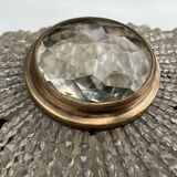 Old ceiling lamp crystal and bronze 1900
