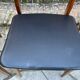 4 Scandinavian black leatherette chairs