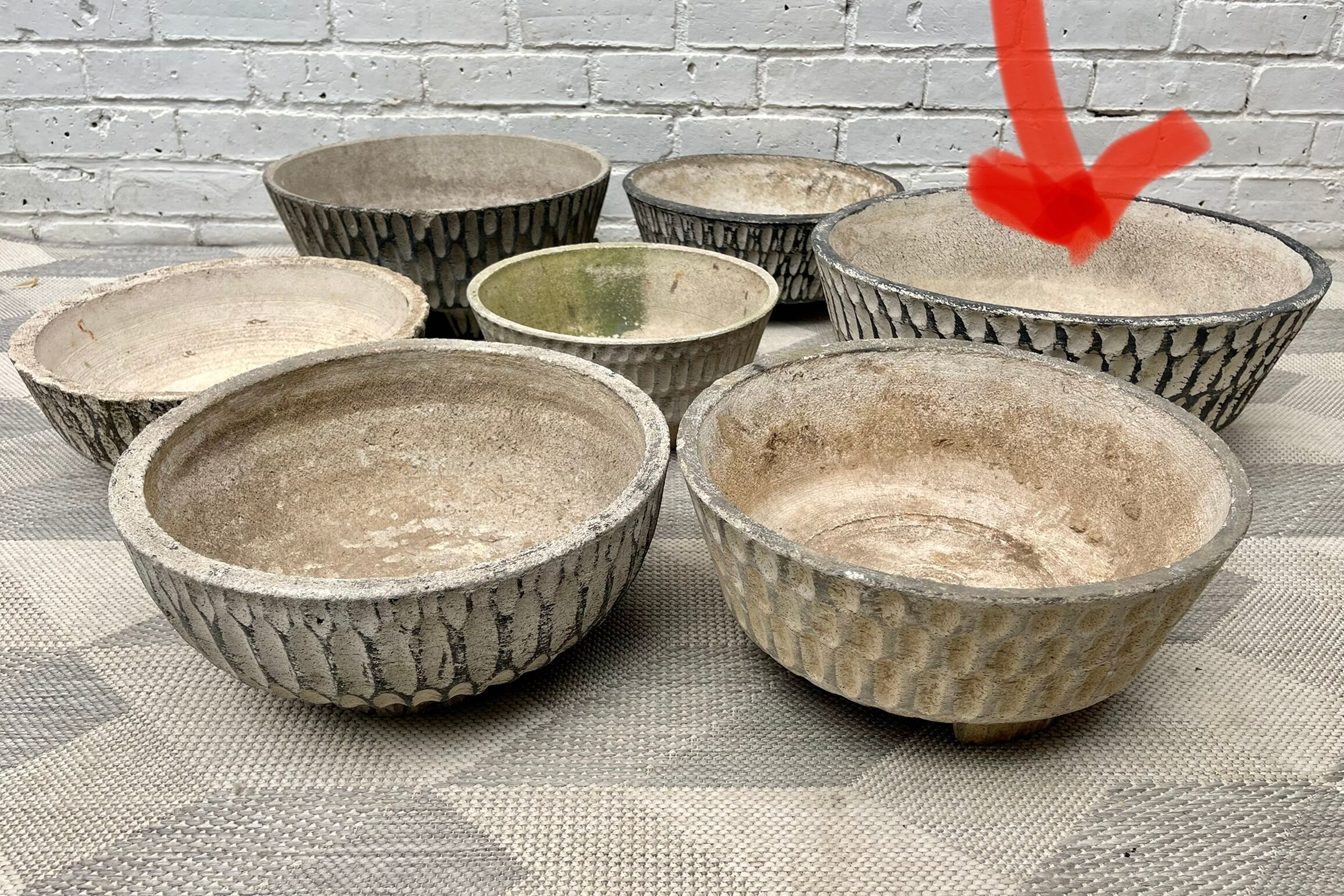 Mid century planter plant pot for the garden