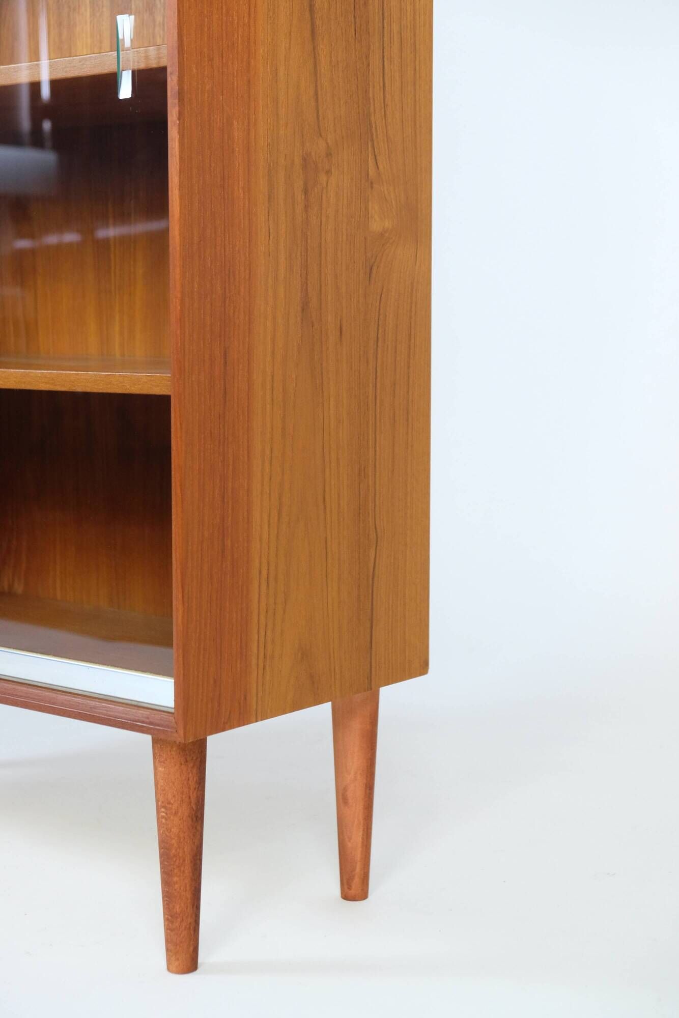 Mid-Century Teak Vitrine Regal Highboard Schrank 60er 70s Vintage
