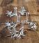 5 portes-couteaux soliflore en cristal