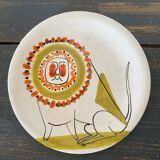 Petite assiette lion Roger Capron, Vallauris