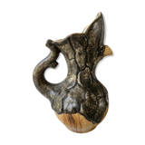 Ceramic pitcher imitation wood, Cerart, 70s