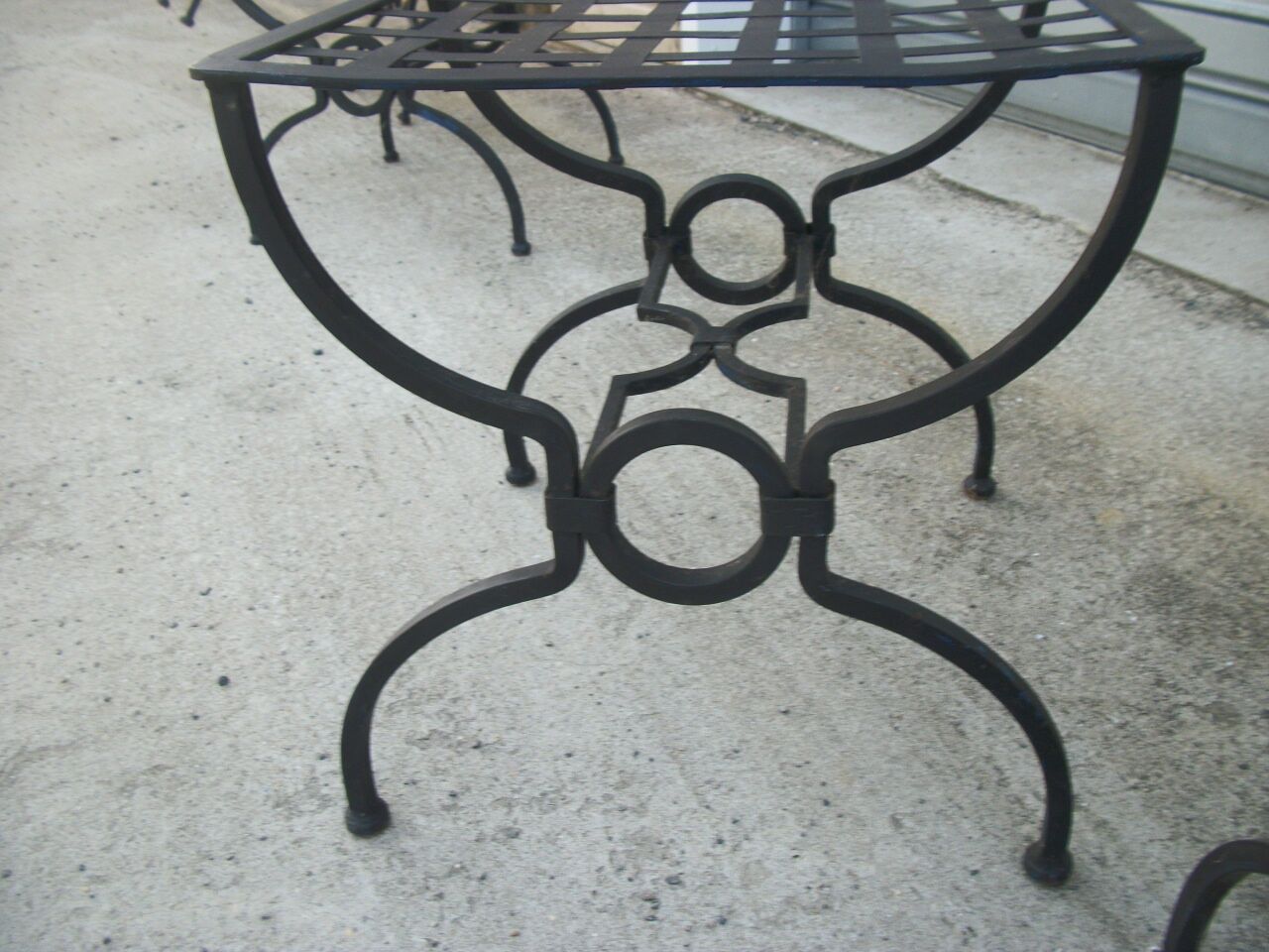 Set of 4 solid wrought iron chairs