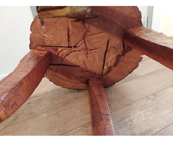 Bout de canapé bois sculpté