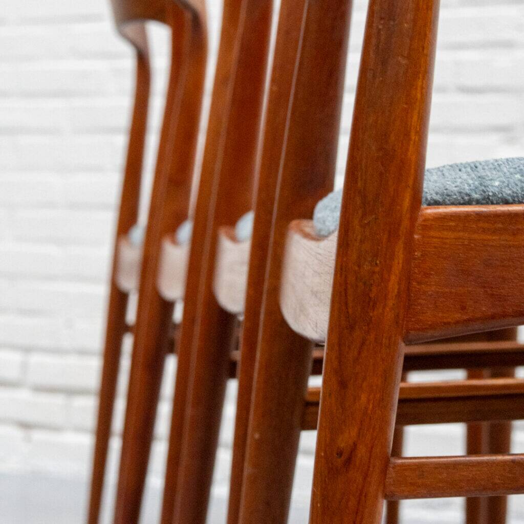 Set of 4 Henning Kjaernulf dining chairs