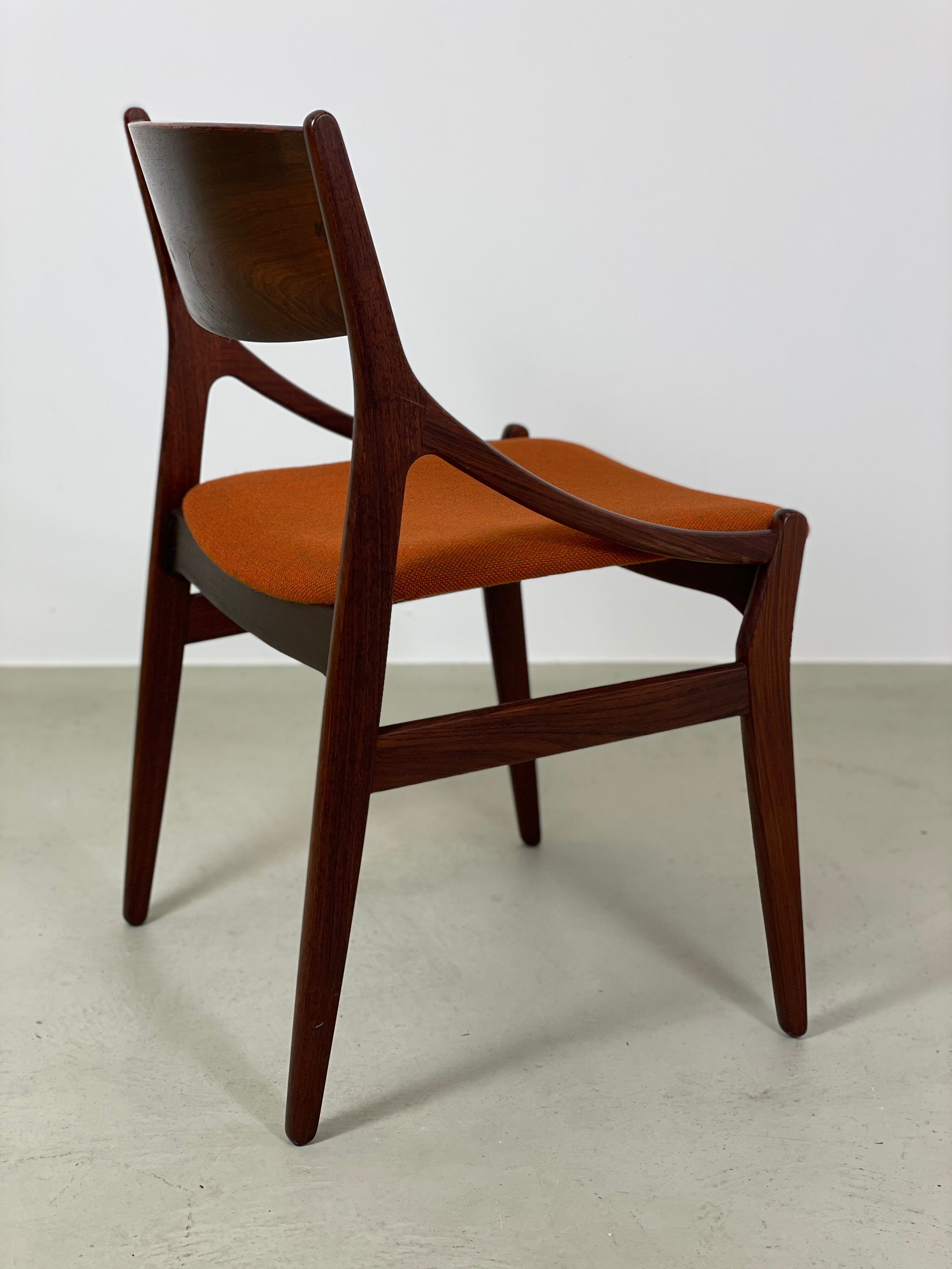 Dining chair in rosewood by Vestervig Eriksen, 1960s