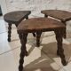 Set 3 tabourets de traite tripodes