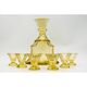 Service à liqueur carafe en cristal Art Déco, République tchèque, années 1930.