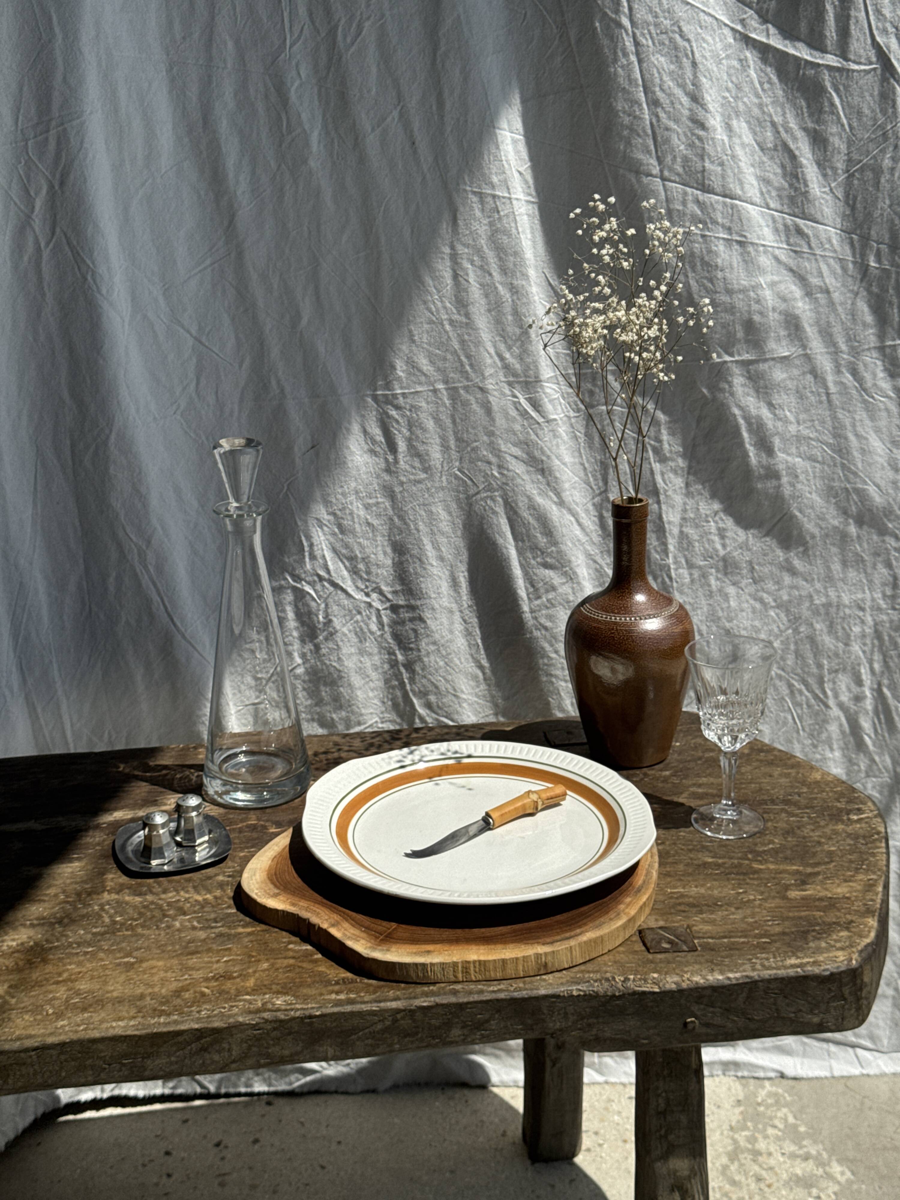 Conical glass carafe with stopper H32.5