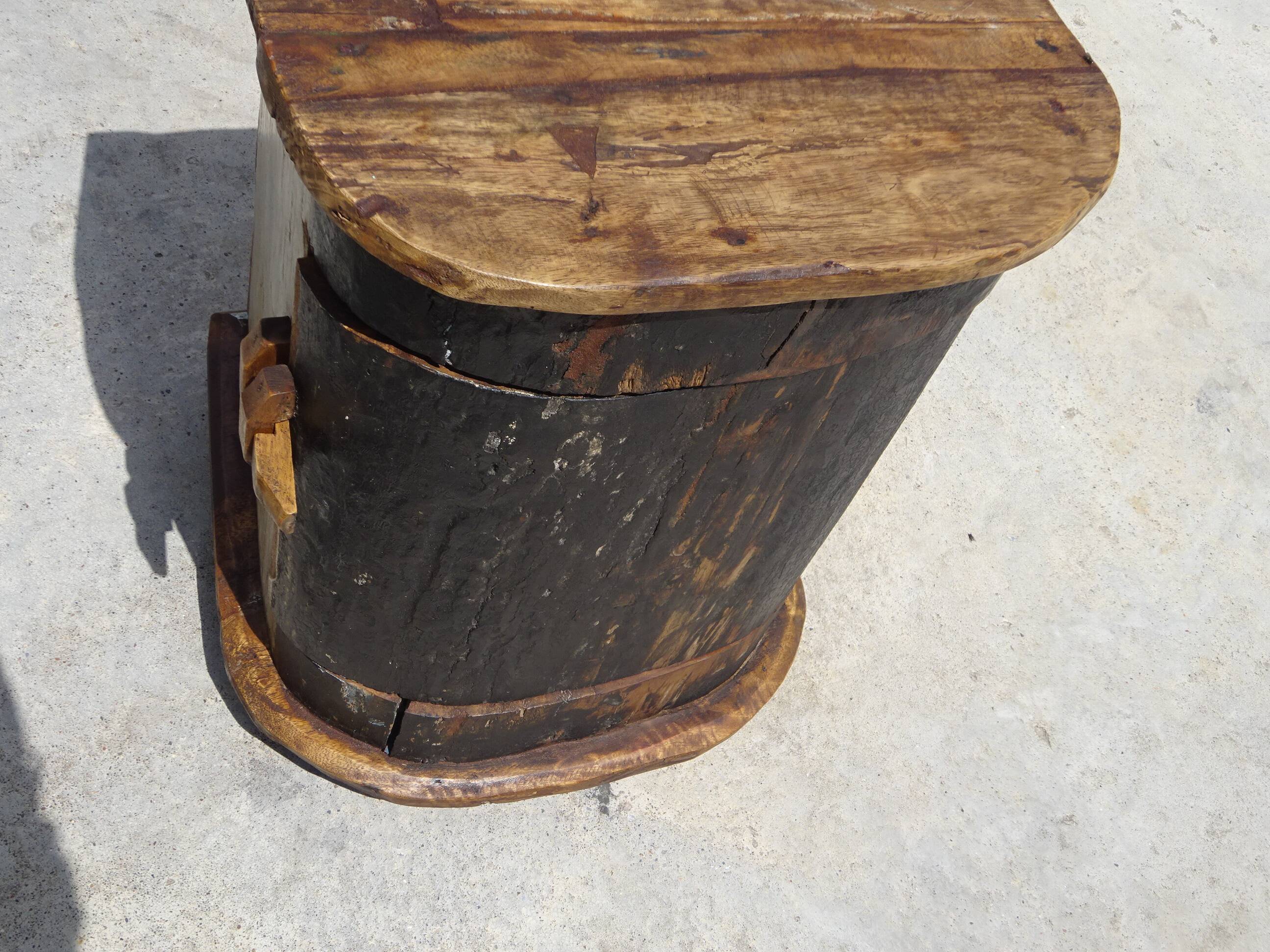 Small wooden canoe furniture, solid teak