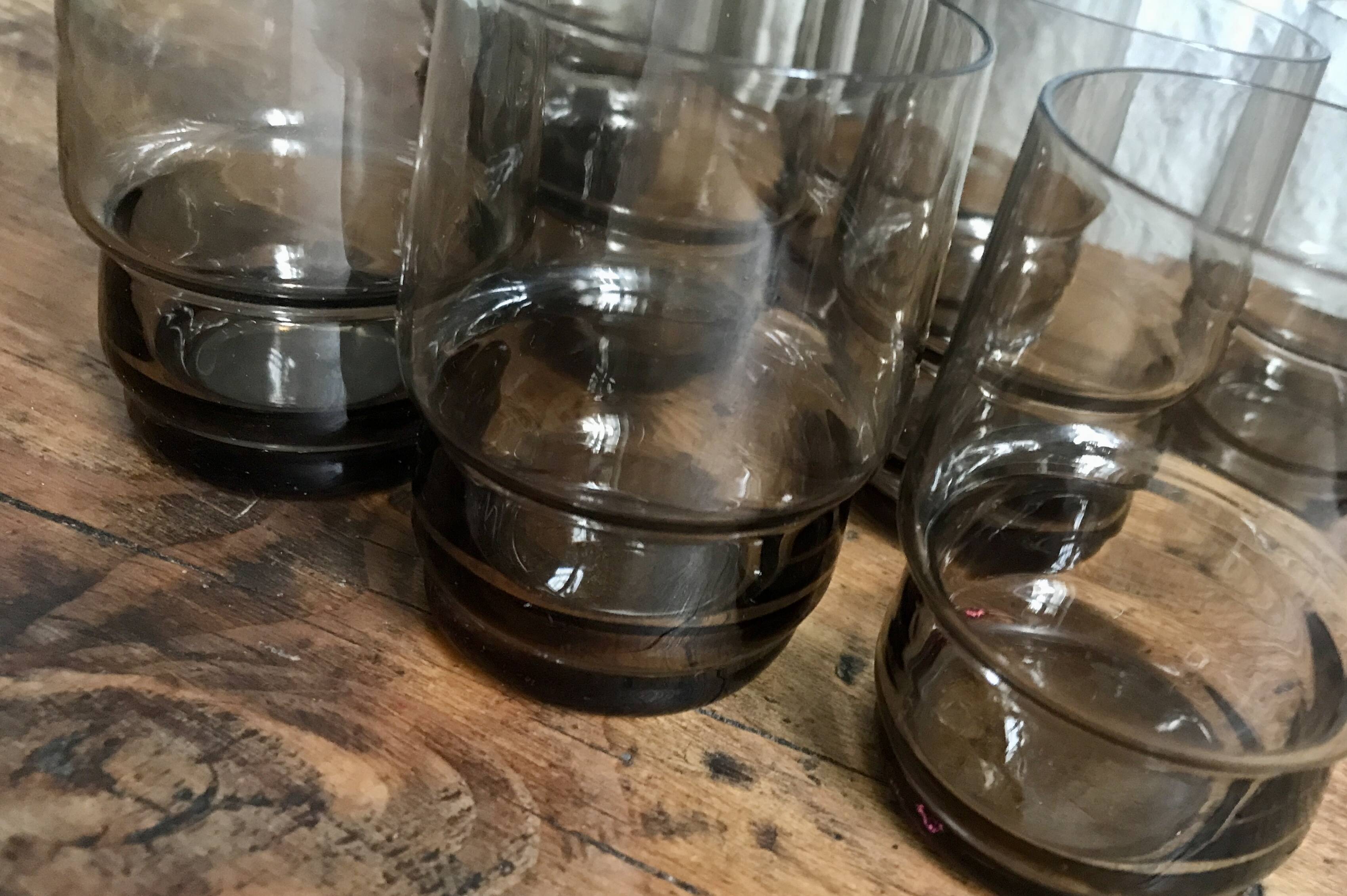 Medium vintage smoked glasses