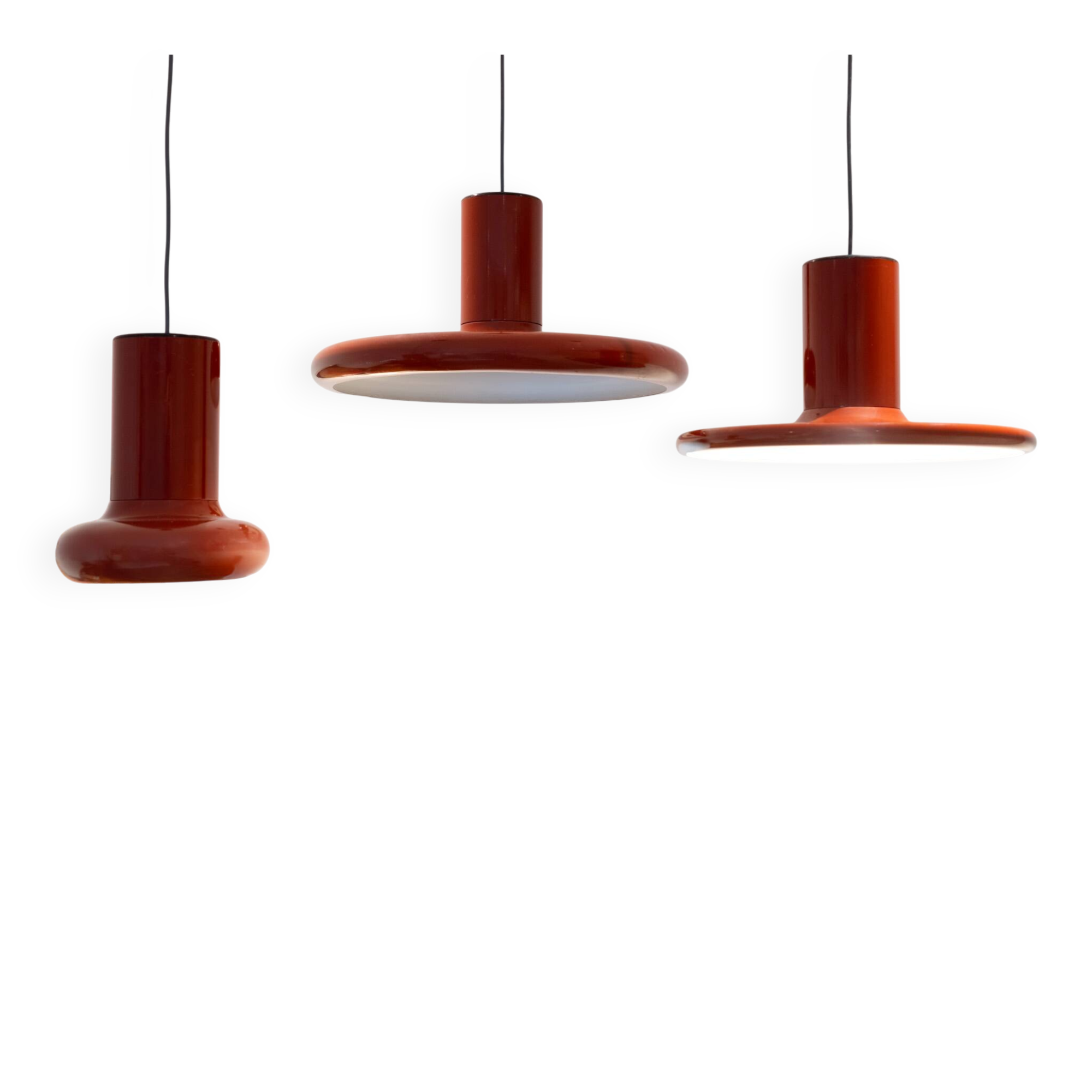 Three Pendolita-Lita pendant lights, 1960s