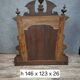 Large Buffet Mirror or Psyche in Henri II Style, Carved Walnut, Late 19th Century