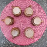 Set of 6 stoneware coffee cups