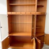 Vintage wall unit display cabinet