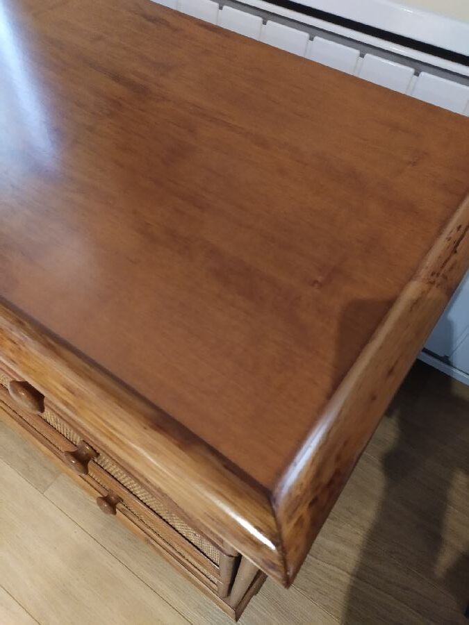 Wicker rattan chest of drawers