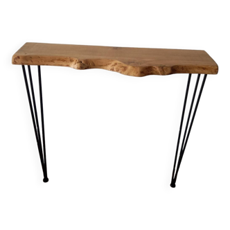 Console en chêne massif et acier