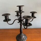 Seletti chandelier in rococo style in black metal