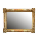 Miroir de mur doré du 19ème siècle
