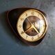 Vintage formica clock silent asymmetrical wall clock "Ajas Besançon black red"