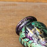 Enameled vase, art nouveau, Limoges, Jules Sarlandie