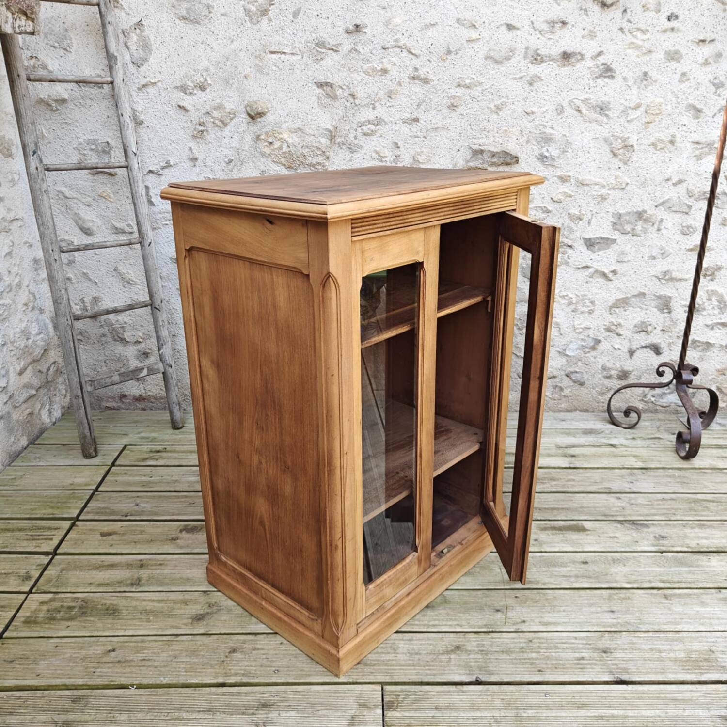 antique glass sideboard