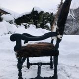 Fauteuil en peau de vache