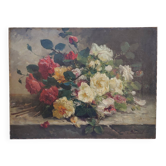 Oil on canvas, bouquet of flowers, signed Blondel.