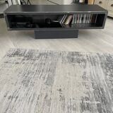 Metallica low console, raw steel storage unit