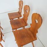 6 Swedish Brutalist chairs, 1960