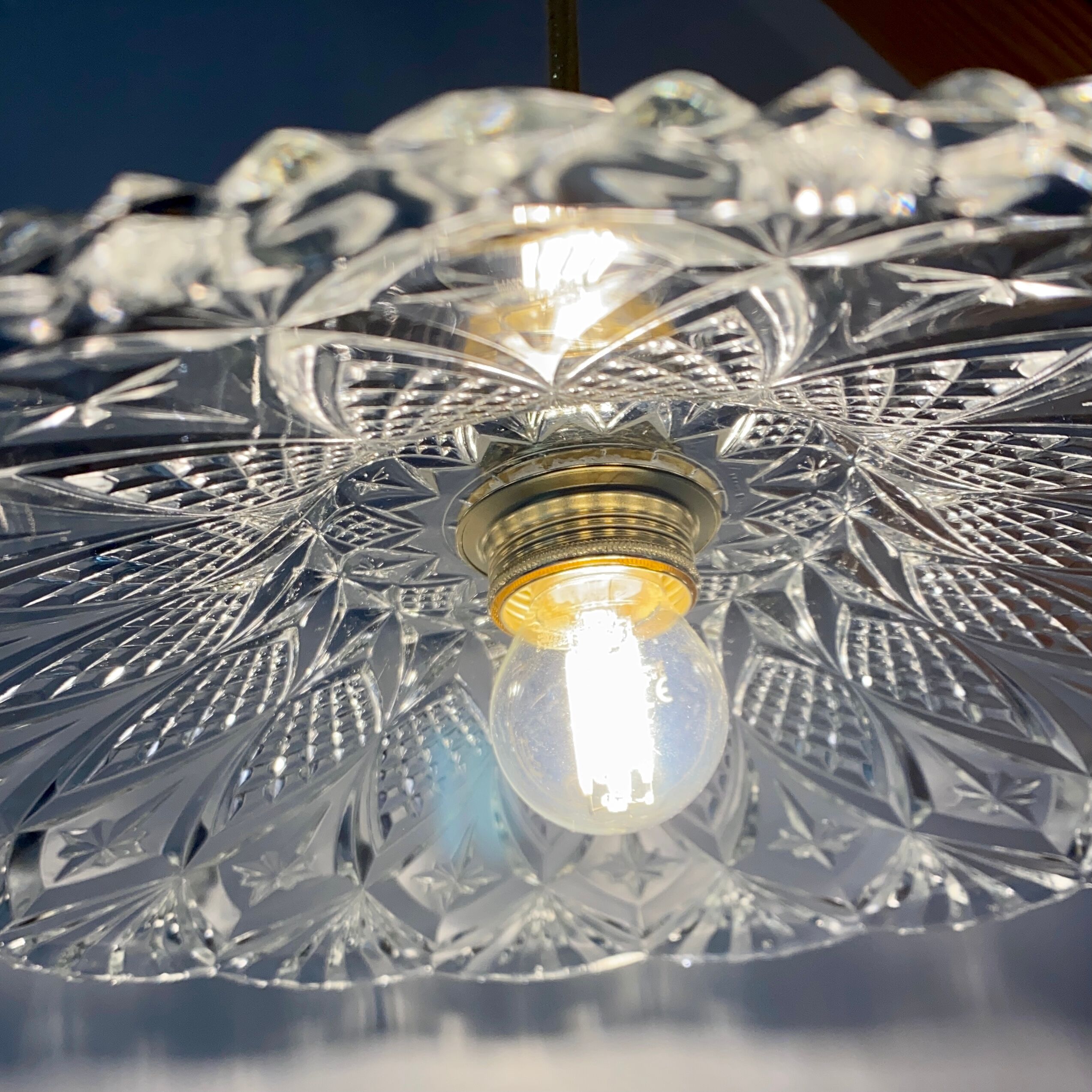 Vintage glass lampshade pendant lamp