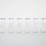 Set of six glasses, Italian design, 1970s, made in Italy