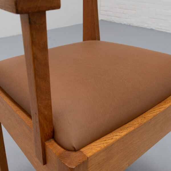 Fauteuil Art Déco hollandais en cuir