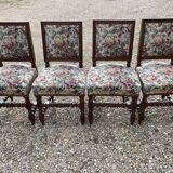4 chaises louis XIII