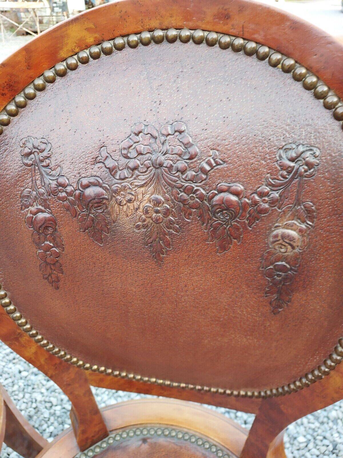 Chaises style Louis XVI en acajou x 6