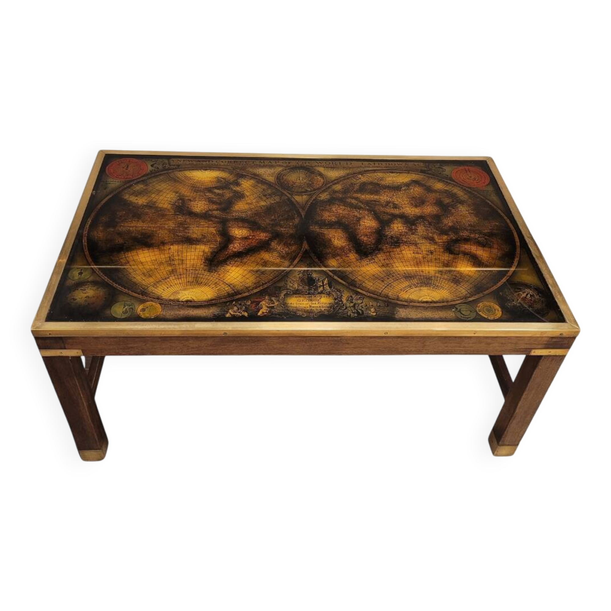 Mesa de centro / Coffee table “Mapa / Globo terráqueo”, , 1970