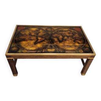 Mesa de centro / Coffee table “Mapa / Globo terráqueo”, , 1970