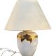 Large table lamp in white and gold porcelain