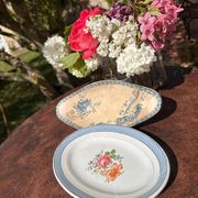 Pair of delightful antique faience – Sarreguemines "Royat" and Lunéville