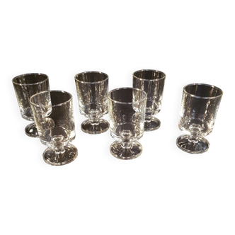 Set of 6 stemmed glasses