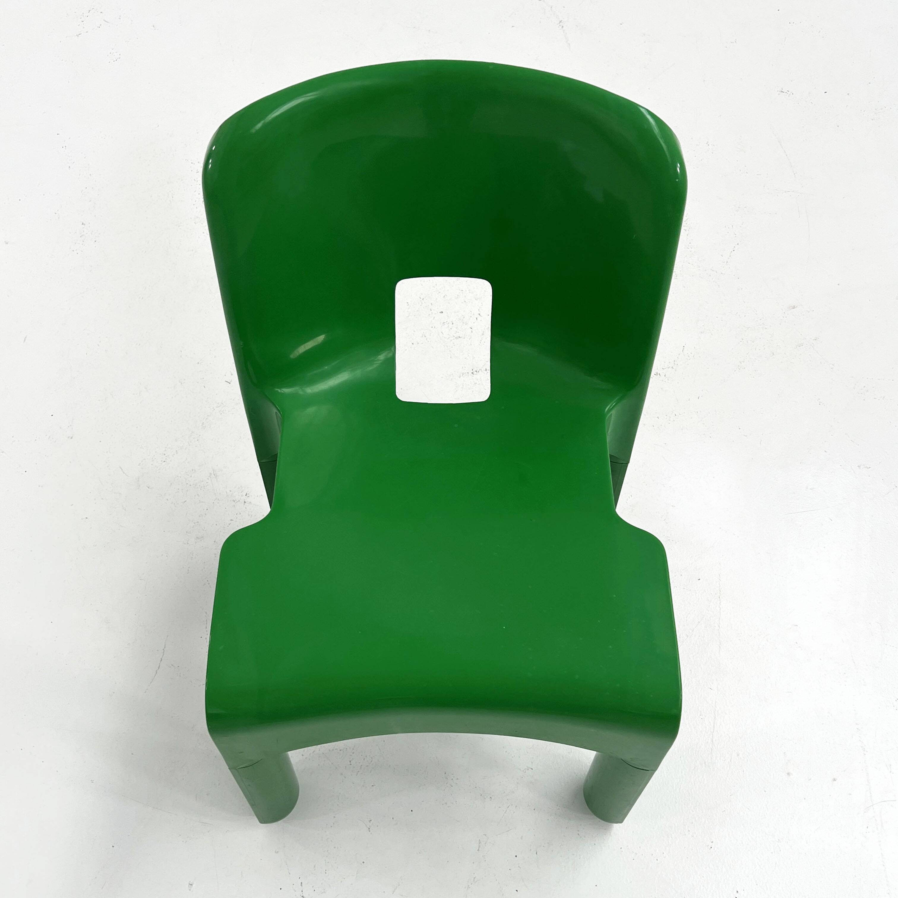 Chaise Universale verte Modèle 4868 par Joe Colombo pour Kartell, 1970