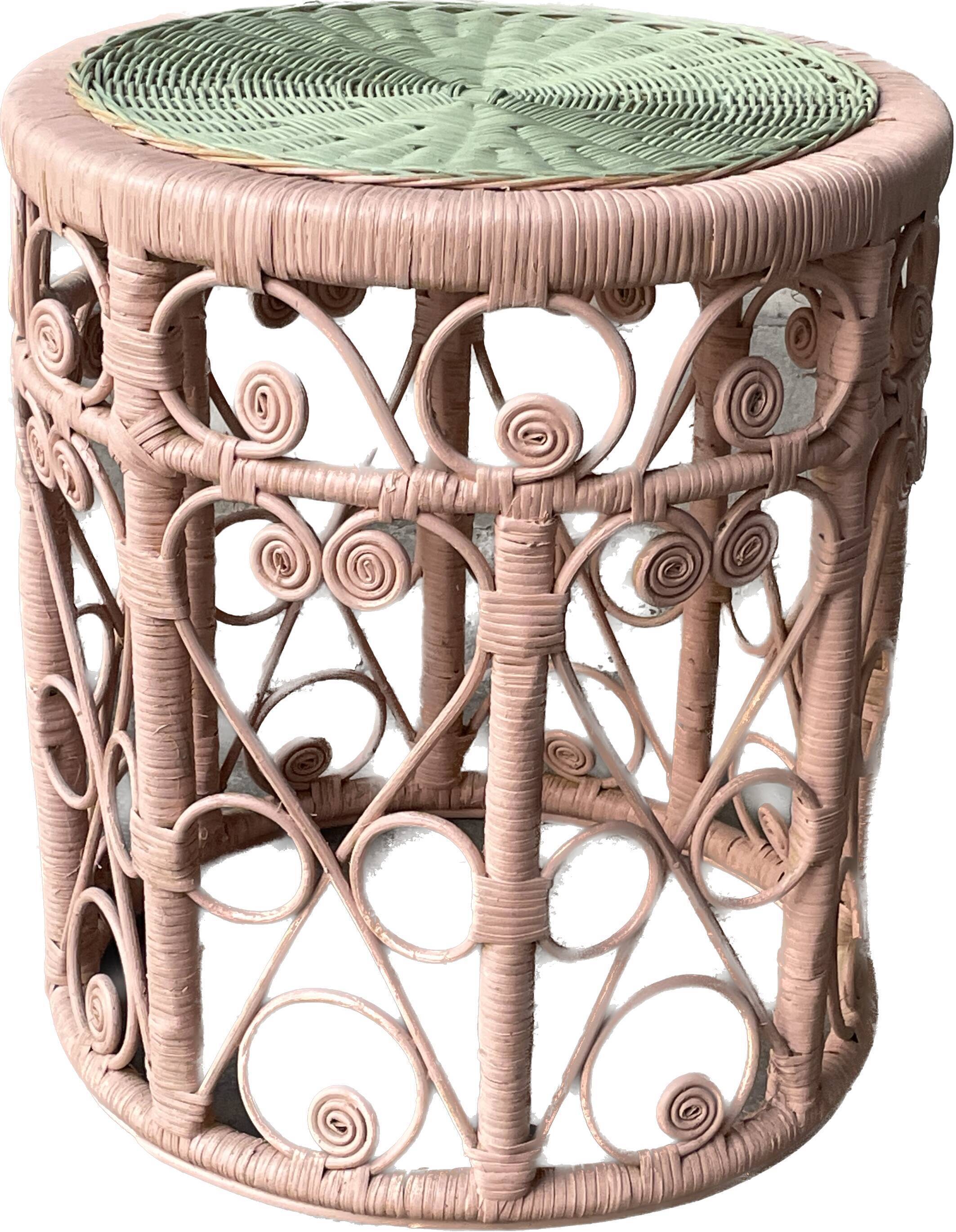Beautiful rattan coffee table stool, wicker design 70